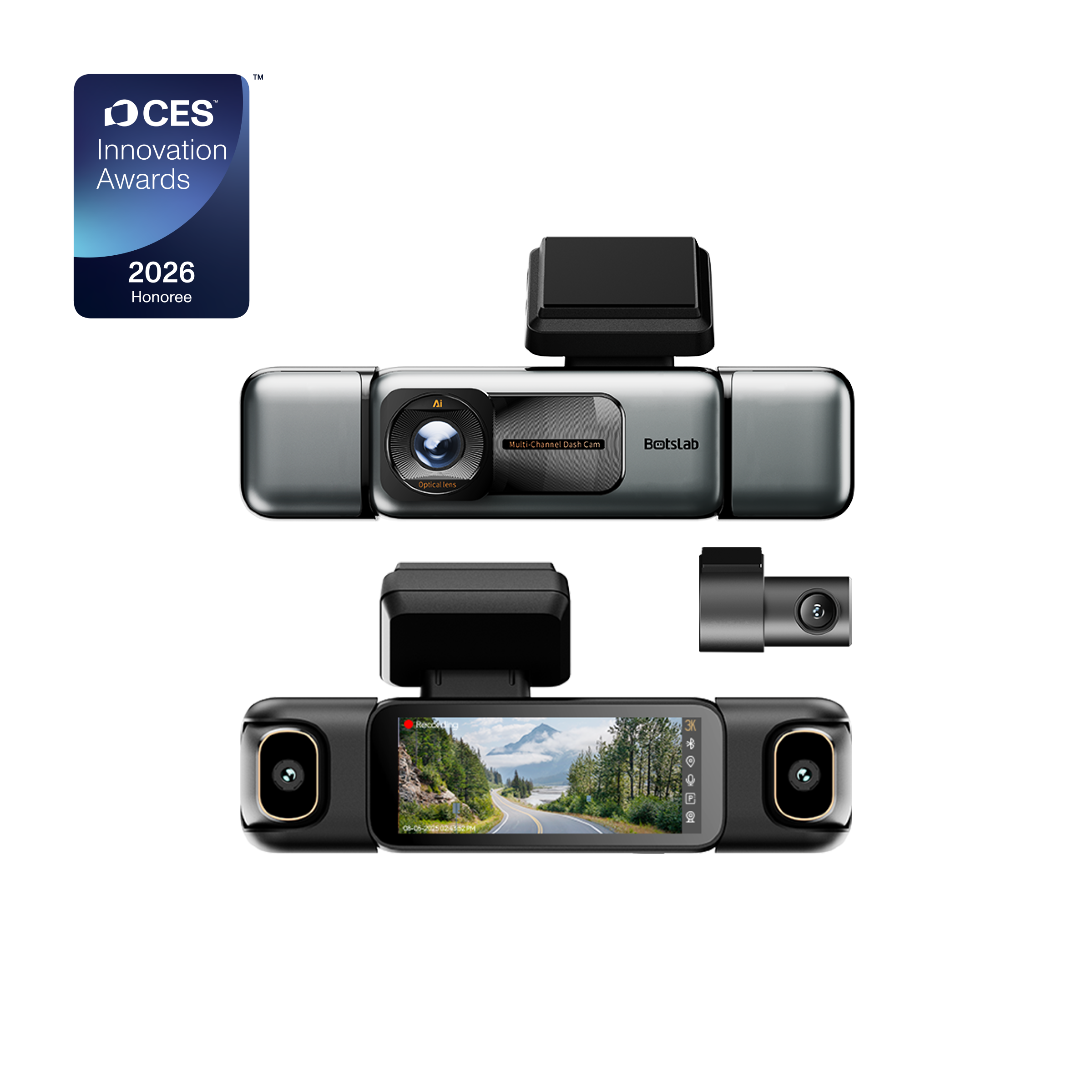 Botslab Dash Cam G980H Multi-Channel- 4 Cameras