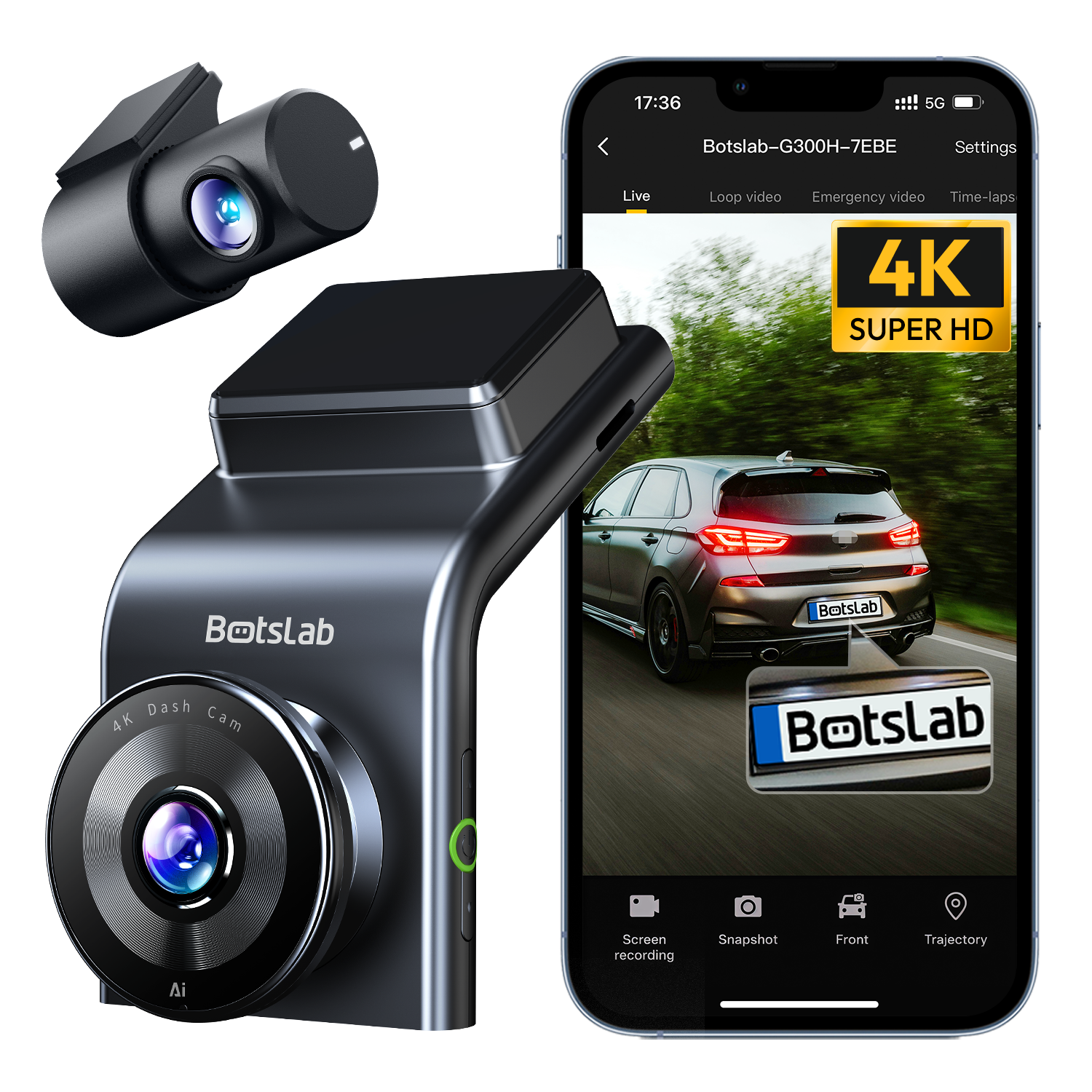 Botslab Dash Cam G300H Plus