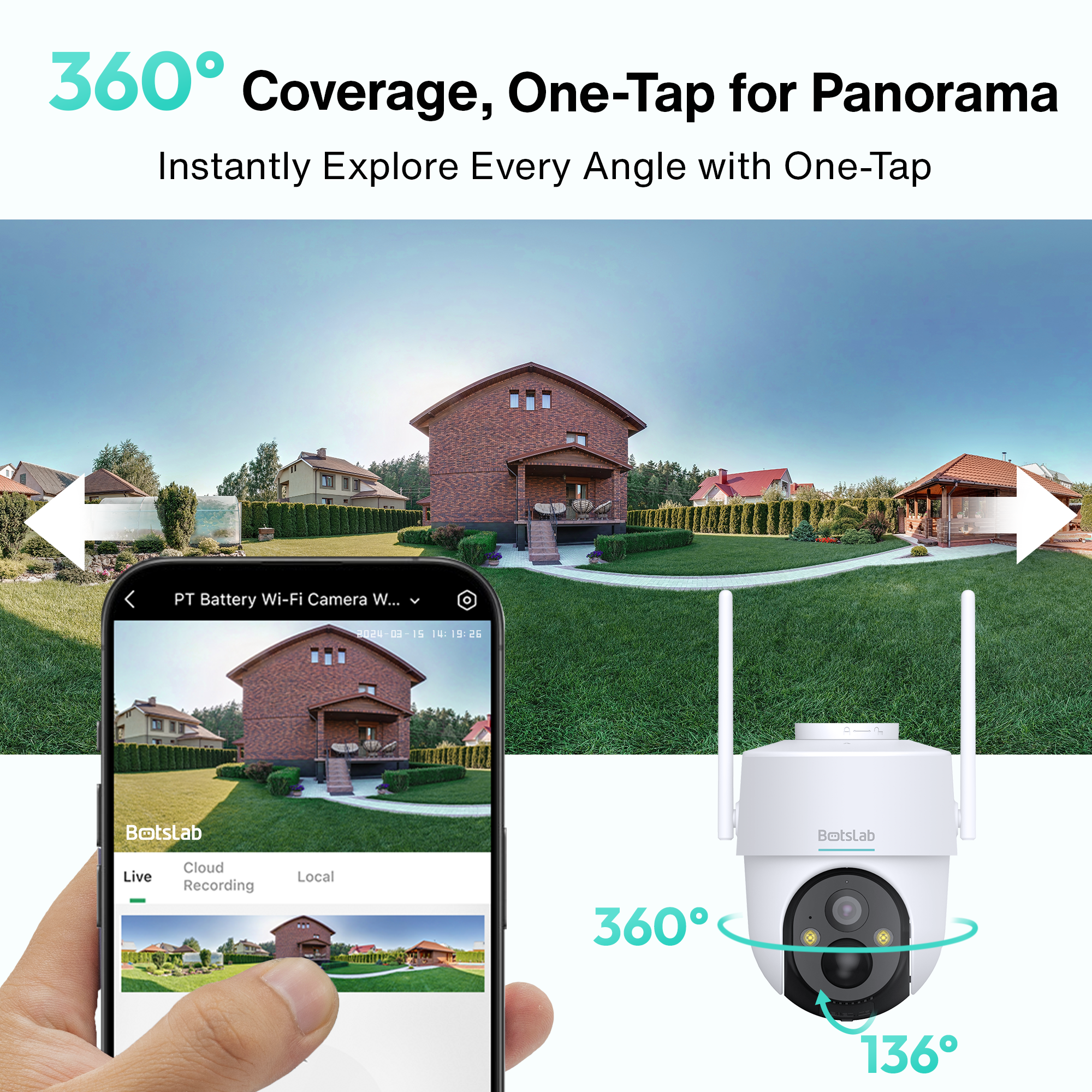 Botslab PT Battery Wi-Fi Camera W313