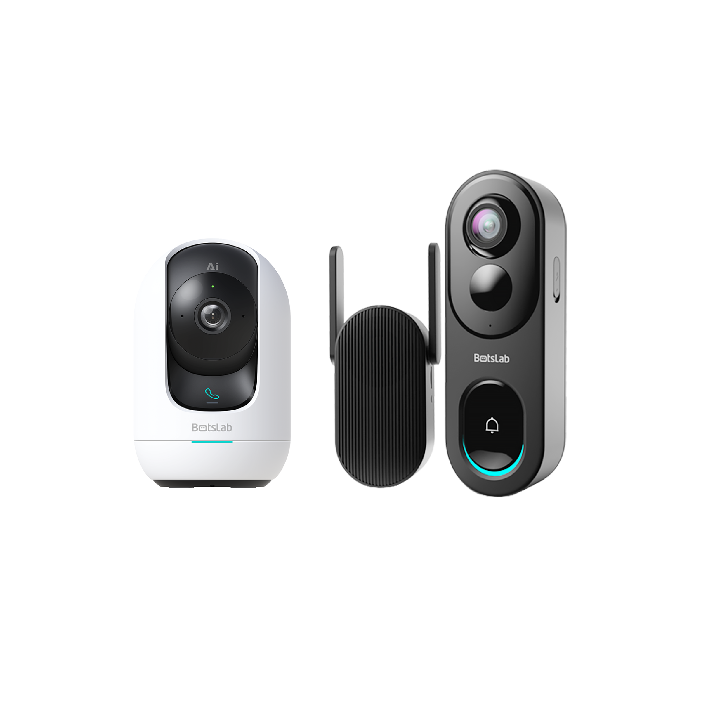 Botslab Indoor Cam C221+ Video Doorbell R810 Smart Home Security Bundle