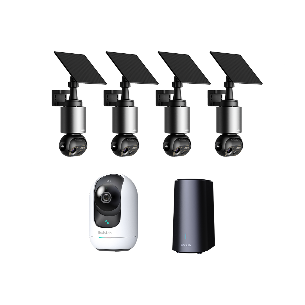 Botslab Indoor Cam C221+ 4K AI Battery 4-Cam System W510