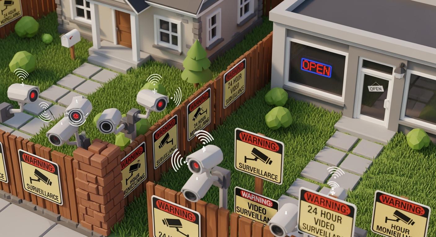Top 10 Warning Video Surveillance Signs for Home and Business Security