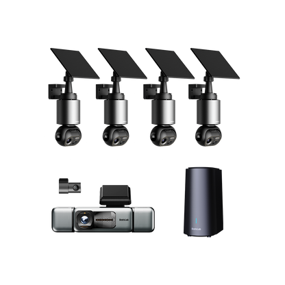 Botslab 4K AI Battery 4-Cam System W510 + G980H 4-Channel Dash Cam Bundle
