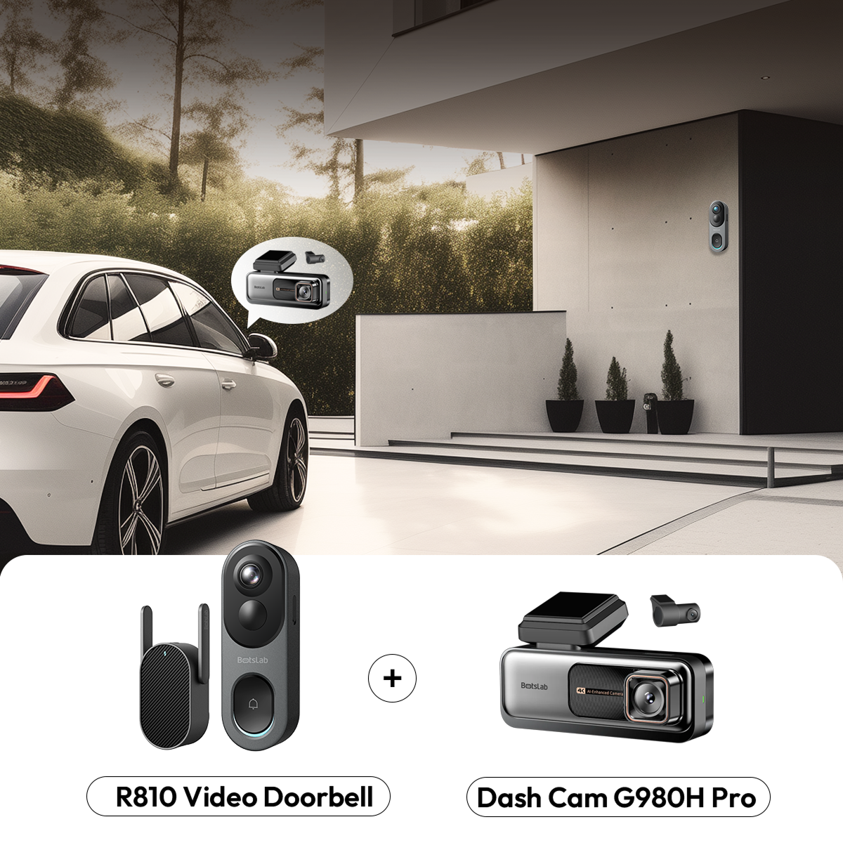Botslab Dash Cam G980H Pro EU & Video Doorbell R810 Bundle