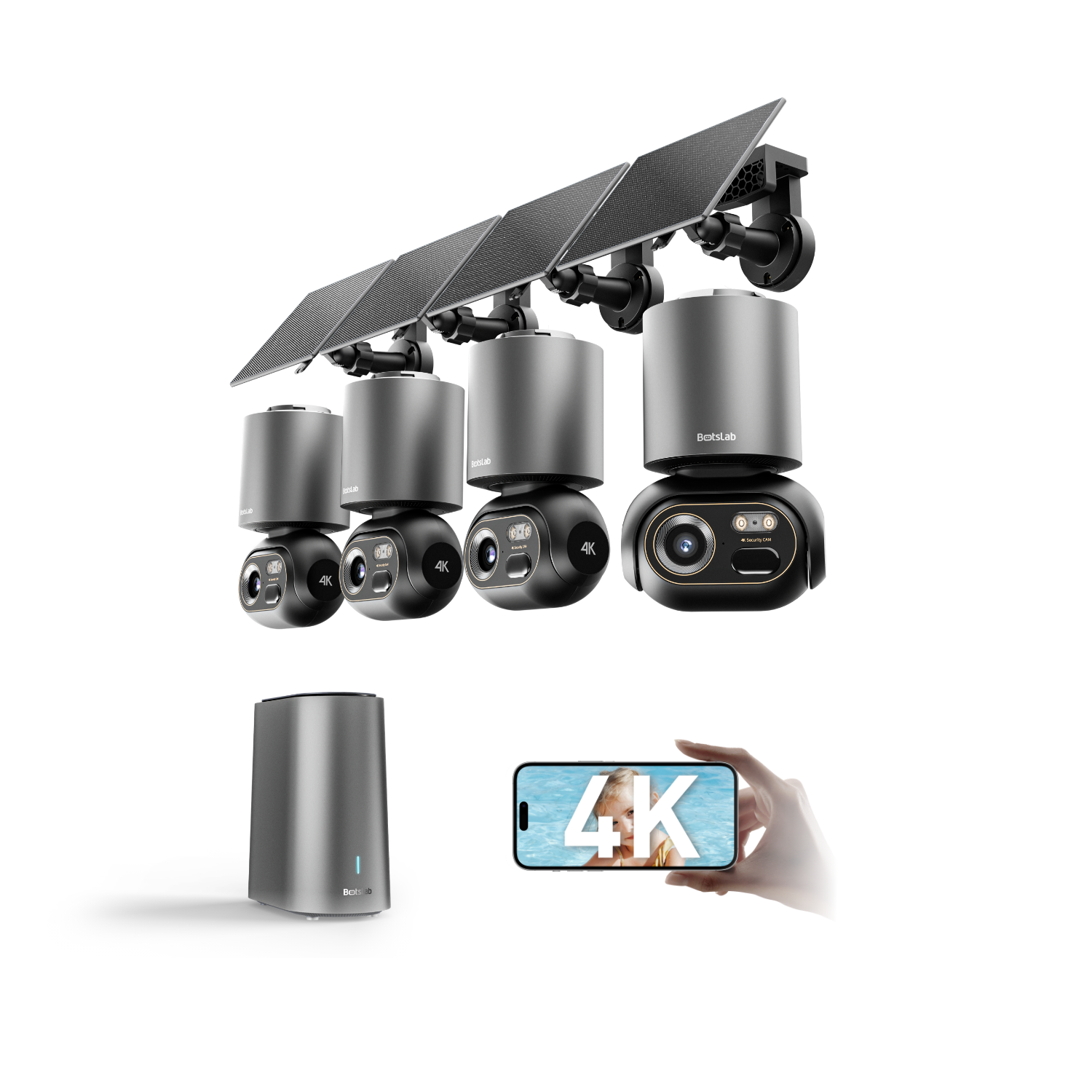 Botslab Advanced AI Tech 4K Battery 4-Cam System W510