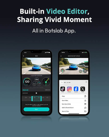 Botslab Dash Cam G980H Multi-Channel- 4 Cameras