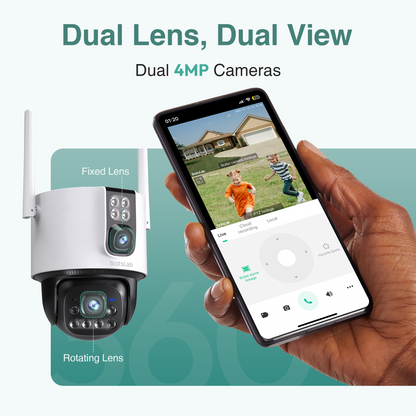 Botslab Dual-Lens PTZ Outdoor Security Camera W315