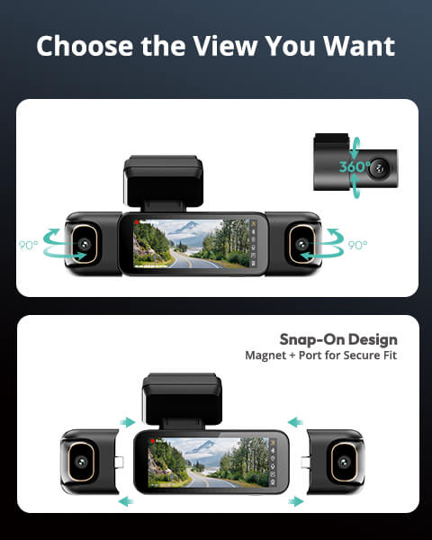Botslab Dash Cam G980H Multi-Channel- 4 Cameras