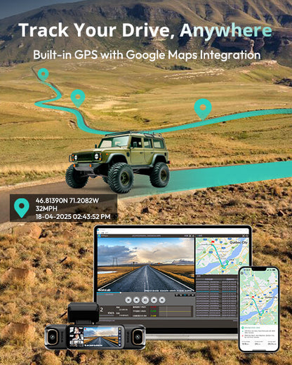 Botslab Dash Cam G980H Multi-Channel- 4 Cameras