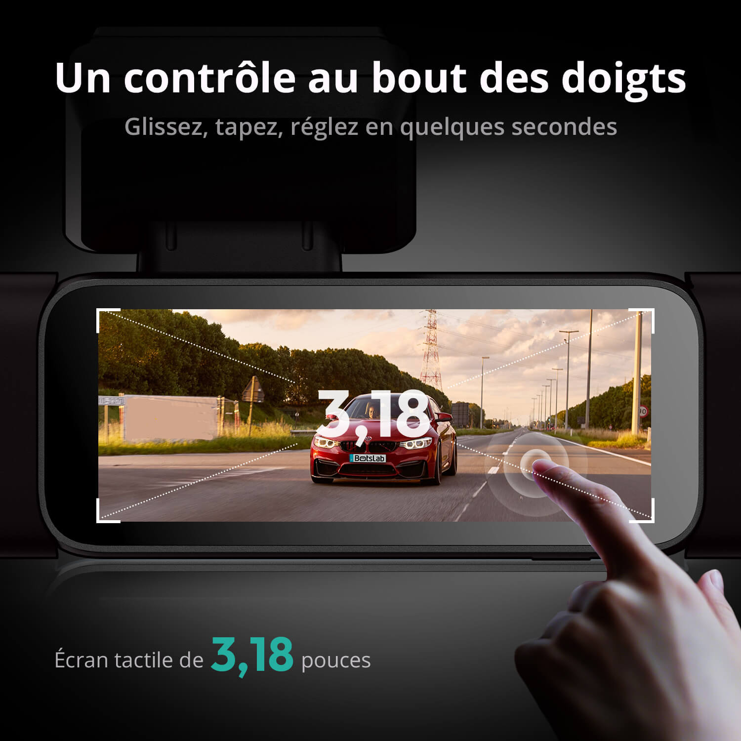 Botslab Dash Cam G980H Multi-Channel- 4 Cameras