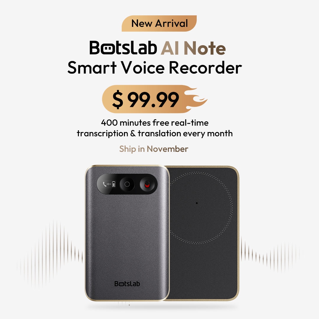 Botslab AI Note Taker | Smart AI Voice Recorder
