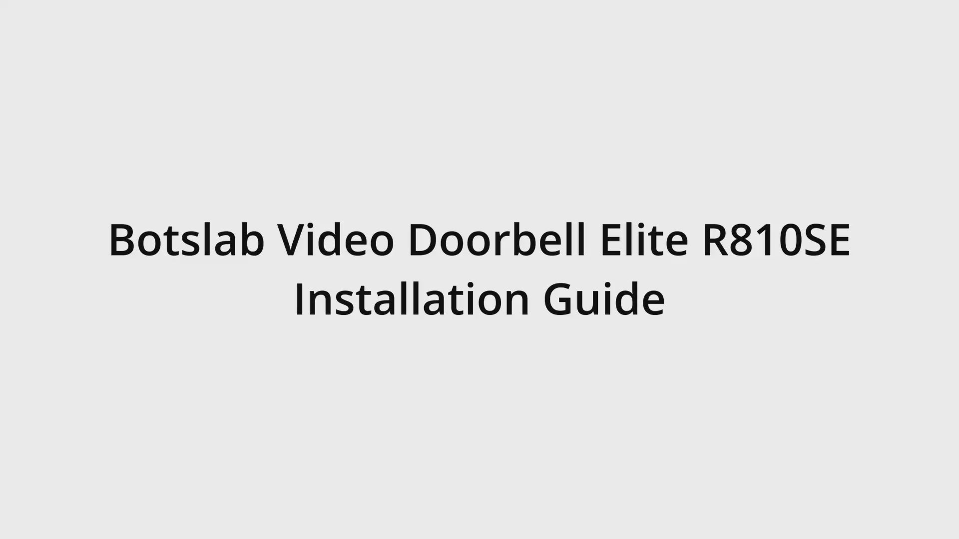 Botslab Video Doorbell R810 SE